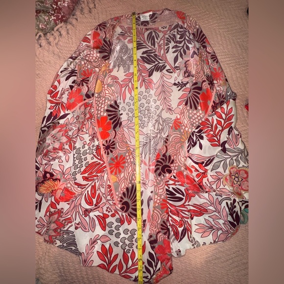 Anthropologie Larissa Floral Kimono | One Size | Open Front EEUC - Picture 6 of 9